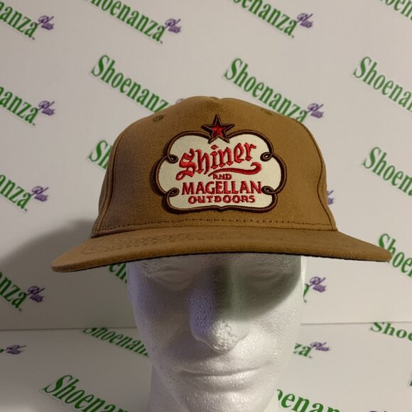 Magellan Outdoors Shiner Bock Rope Hat Patch Canvas Adjustable Strap Brown Cap - Picture 1 of 8